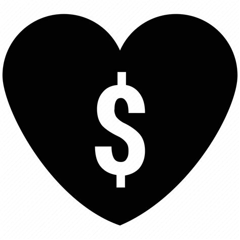 Dollar Dollar Heart Dollar Like Dollar On Heart Dollar Sign Icon