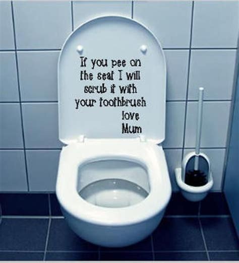 Toilet Seat Decal Toilet Rules Toilet Humour Funny Etsy In 2021