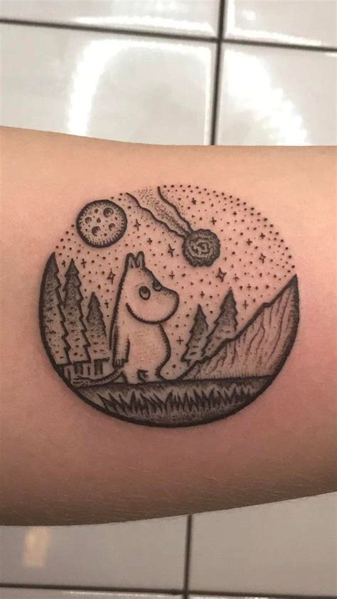Moomin tattoo by Mike Stout at Blackhouse Club in Brighton, UK
