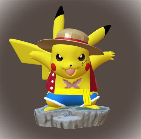 Fichier Stl Pikachu Luffy One Piece・plan Pour Impression 3d à