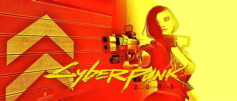 Hd Wallpaper Cyberpunk 2077 Video Games Gun 3d Yellow Background