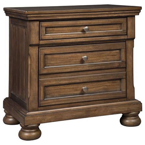 Signature Design By Ashley Flynnter 2 Drawer Nightstand With Hidden