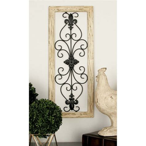 Decmode 30 In Wooden Wall Panel Set Of 2 Metal Wall Panel Wooden
