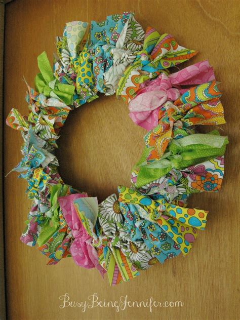 101 Handmade Days Easy Fabric Wreath Busy Being Jennifer