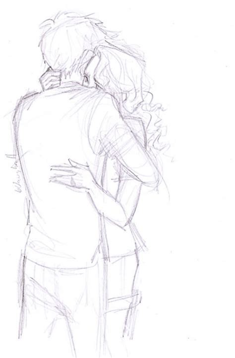 Hugging Couple Drawing