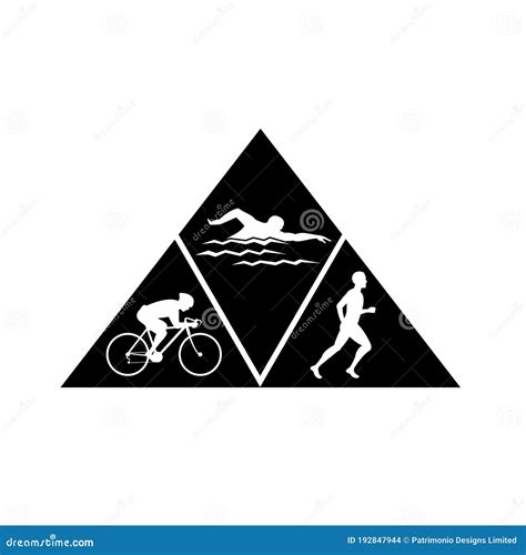 triathlon activity vector sport bike logo run swim runner icons swimming running bike