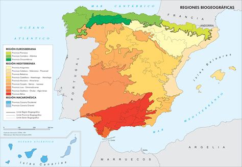 Mapa De Las Regiones Biogeográficas En España Mapa De Geografía