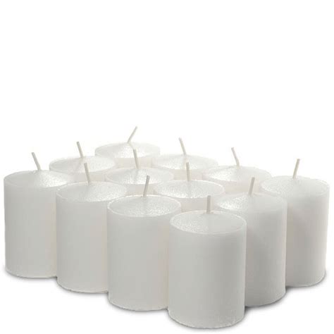 36 Pack White Unscented Votive Candles Bulk 15hr Bulk Candles