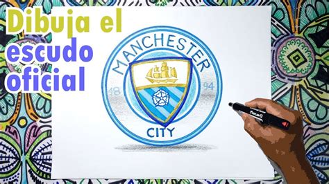 Learn How To Draw The Shield Of Manchester City Club Youtube