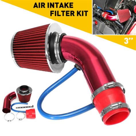 Car Cold Air Intake Filter Induction Kit Pipe Power Flow Hose System