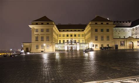 Landmarks In The Prague Castle Complex Czech Republicnight View