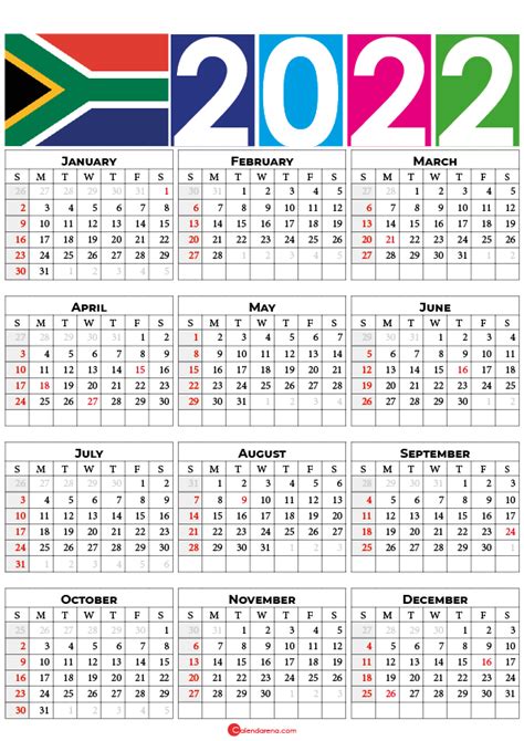 Printable 2022 Calendar South Africa Calendar Calendar March Print