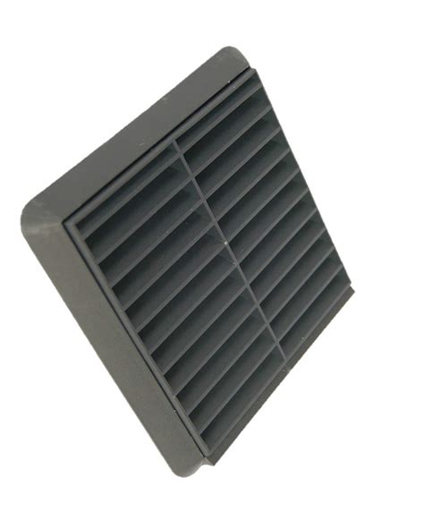 Buy Fixed Louvered Wall Vent Grille 100mm 4 Grey Anthracite Ral 7016