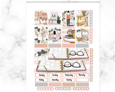 Plan With Me Erin Condren Printable Weekly Kit Eclp Sticker Etsy