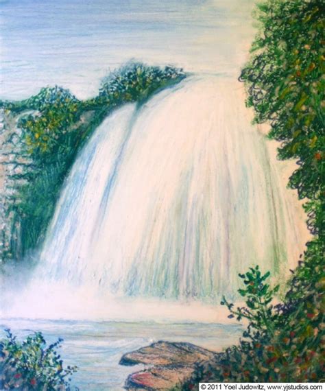 Oil Pastel Waterfall Paintings Oil Pastel Paintings Oil Pastel