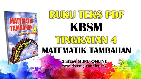 Namun, untuk penggandaan yang bersifat komersial harga penjualannya harus memenuhi ketentuan. Buku Teks PDF KBSM Tingkatan 4 Matematik Tambahan | Buku ...