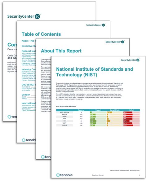Compliance Summary Report Sc Report Template Tenable