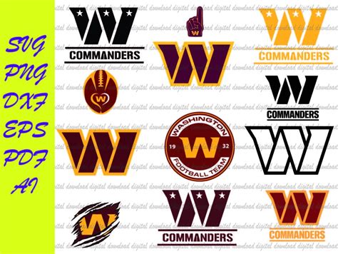 Washington Commanders Digital Designwashington Football Team Etsy