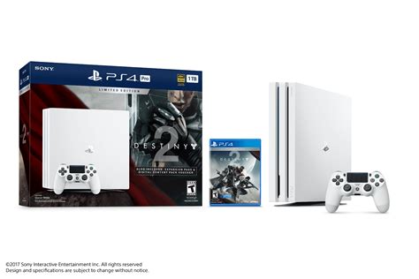 Sony Playstation 4 Pro 1tb Limited Edition Destiny 2 Bundle White