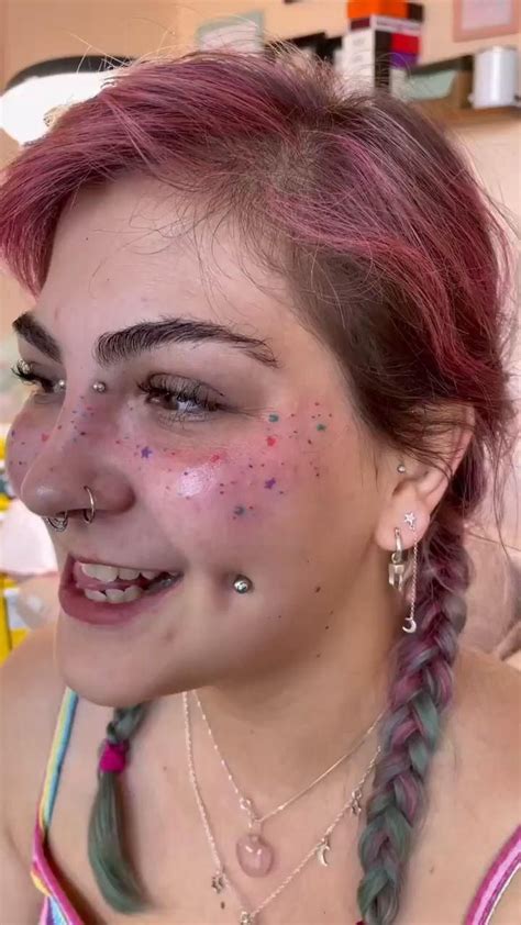 rainbow freckles tattoo on the face by daisy lovesick daisylovesick [video] in 2022 hair wrap