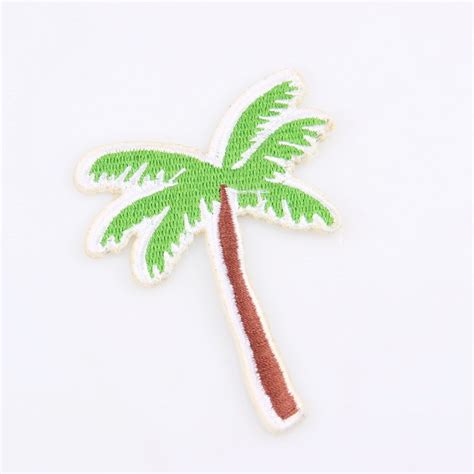 New Arrival 1pcs Coconut Tree Diy Embroidered Patches Iron On Cartoon