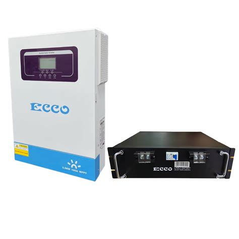 Ecco 35kw 24v 100a Mppt Hybrid Solar Inverter And 24v 100ah Lithium