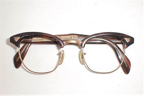 Mens Vintage 60s Eyeglasses Frames G Man Redwood