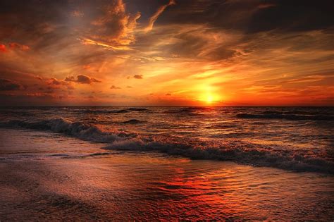Sunset Beach Hd Nature K Wallpapers Images Backgrounds Photos And