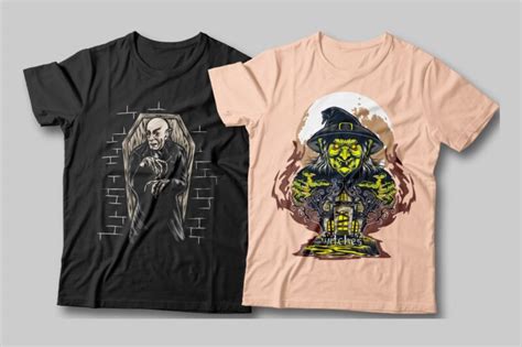 Halloween Spooky Illustration T Shirt Designs Bundle Halloween Theme