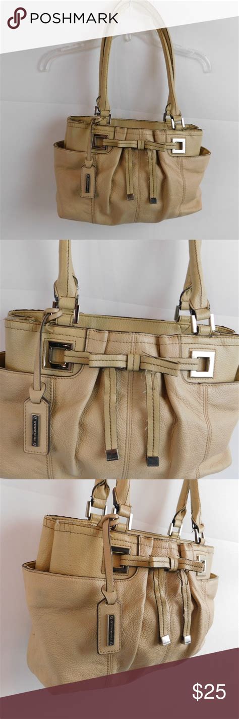 Tignanello Leather Purse Satchel Tan X Leather Purses Leather