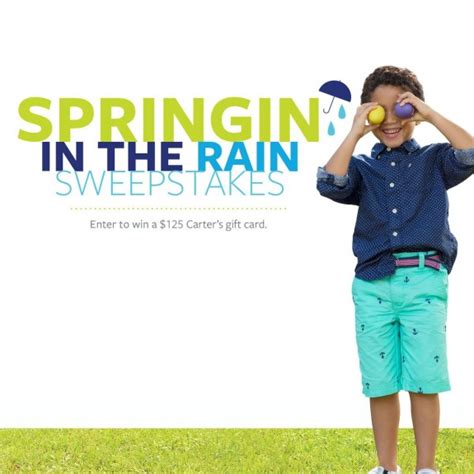 Carters Springin In The Rain Sweepstakes Thrifty Momma Ramblings