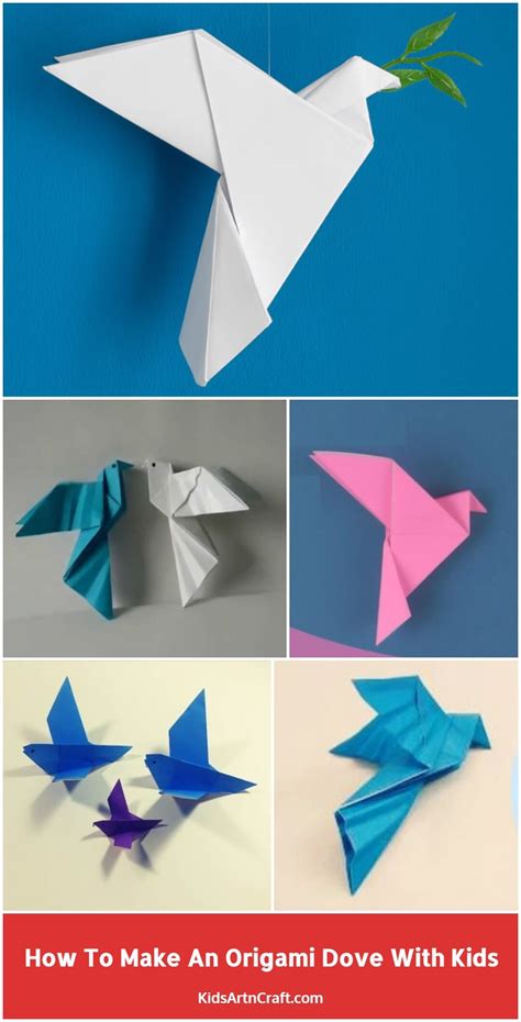 How To Make An Origami Dove With Kids Kids Art And Craft
