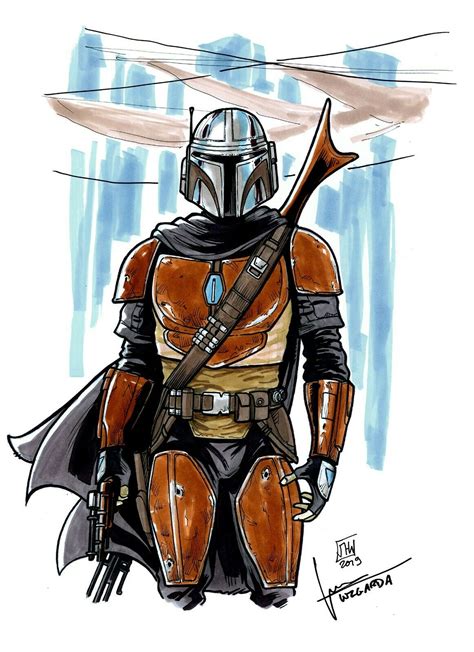 The Mandalorian Speed Drawing By Jh Wzgarda Themandaloriantv