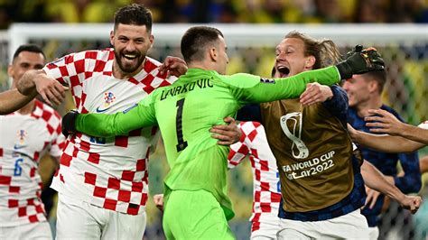 Croatia 1 1 Brazil Aet Croatia Win 4 2 On Penalties Dominik Livakovic Saves Penalty To Make