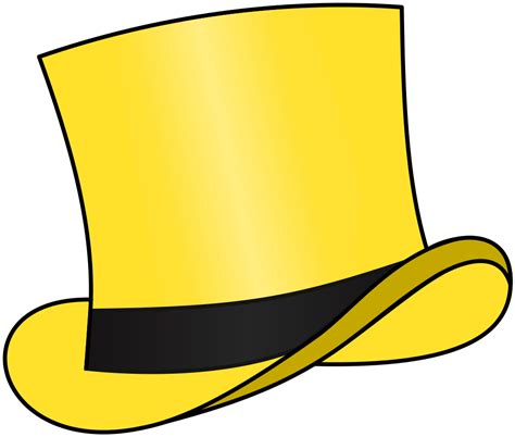Onlinelabels Clip Art Top Hat Yellow