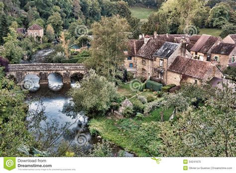 Quaint Rural French Country Village Scenic View Stock Image Image Of