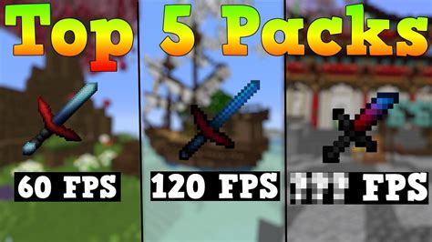 Best 5 Packs For Pvp Minecraft Texturepacks Fps Boost Youtube