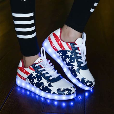 Led Shoes Men Casual Colorful Led Luminous Shoes With Light Up Usb