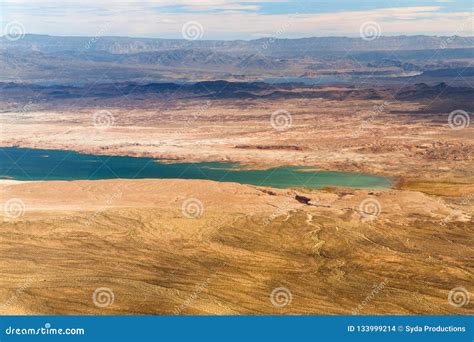 Aerial View Of Grand Canyon And Lake Mead Stock Photo Image Of