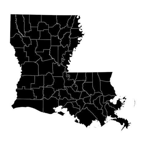 Premium Vector Louisiana State Map With Counties Vector Illustration