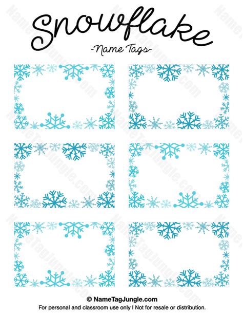 Printable Snowflake Name Tags Download Them At Nametagjungle