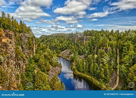 Gorgeous Canyon Scenery With The Stream Below Thunder Bay Ontario