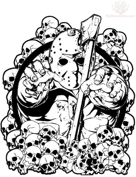 Jason Voorhees Printable Coloring Pages Jason Voorhees Icon In Other