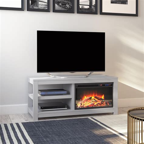 Parsons Electric Fireplace Tv Stand For Tvs Up To 55 Dove Gray