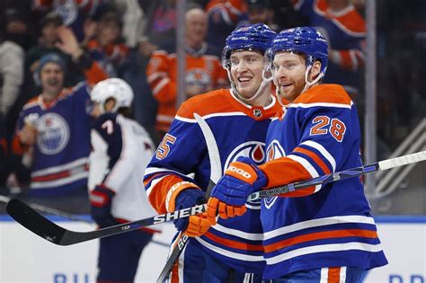 Nhl Roundup Oilers Top Jackets Win 14th Straight