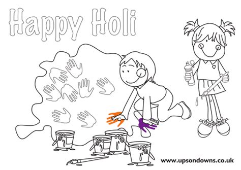 Holi Festival Colouring Poster Teaching Resources