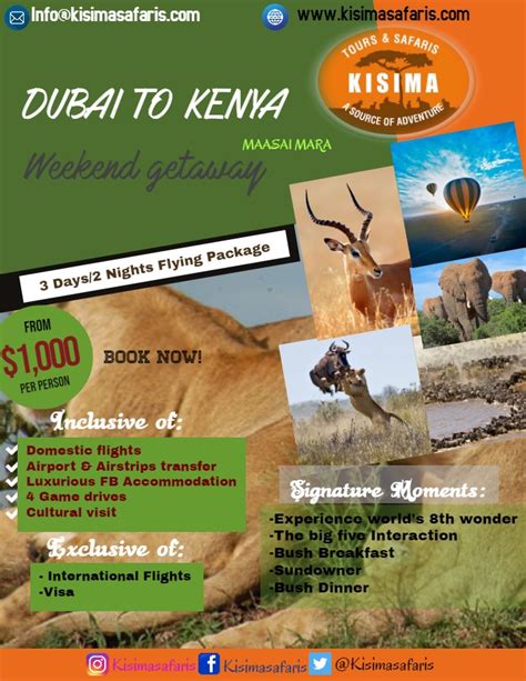 Maasai Mara Flying Package Safari Get Away Dubai