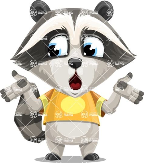 Baby Raccoon Cartoon Vector Character Lost Graphicmama