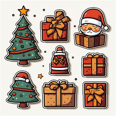 Premium Vector Christmas Icons Set Christmas Bundle Elements Vector