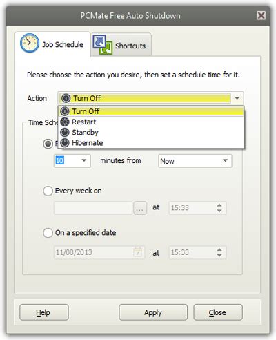 After finishing this setting, the system will prompt you about the auto shutdown time, as shown in step 4: PCMate Free Auto Shutdown - Free PC Shutdown Software ...